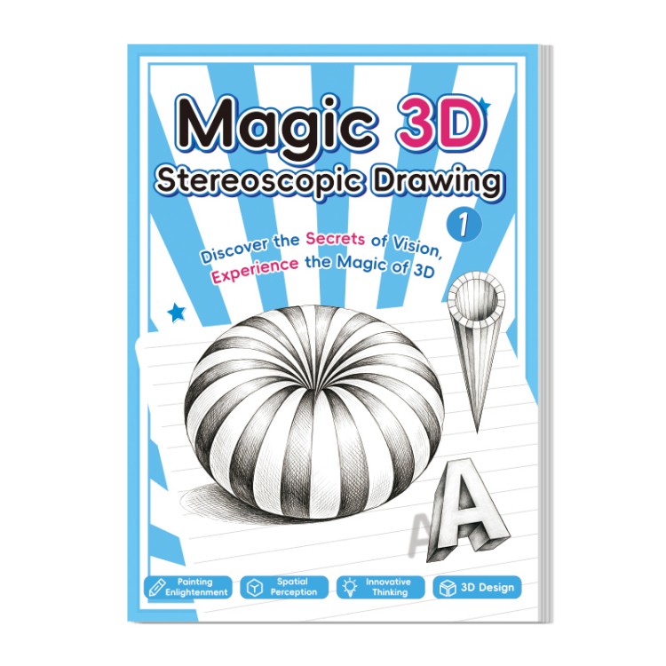 Engelsk utgåva 3D stereoskopisk ritbok