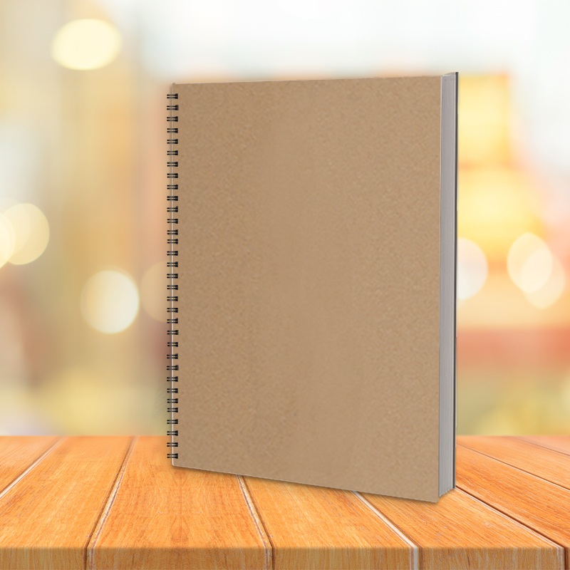 Side Spiral Kraft Paper Skissbok